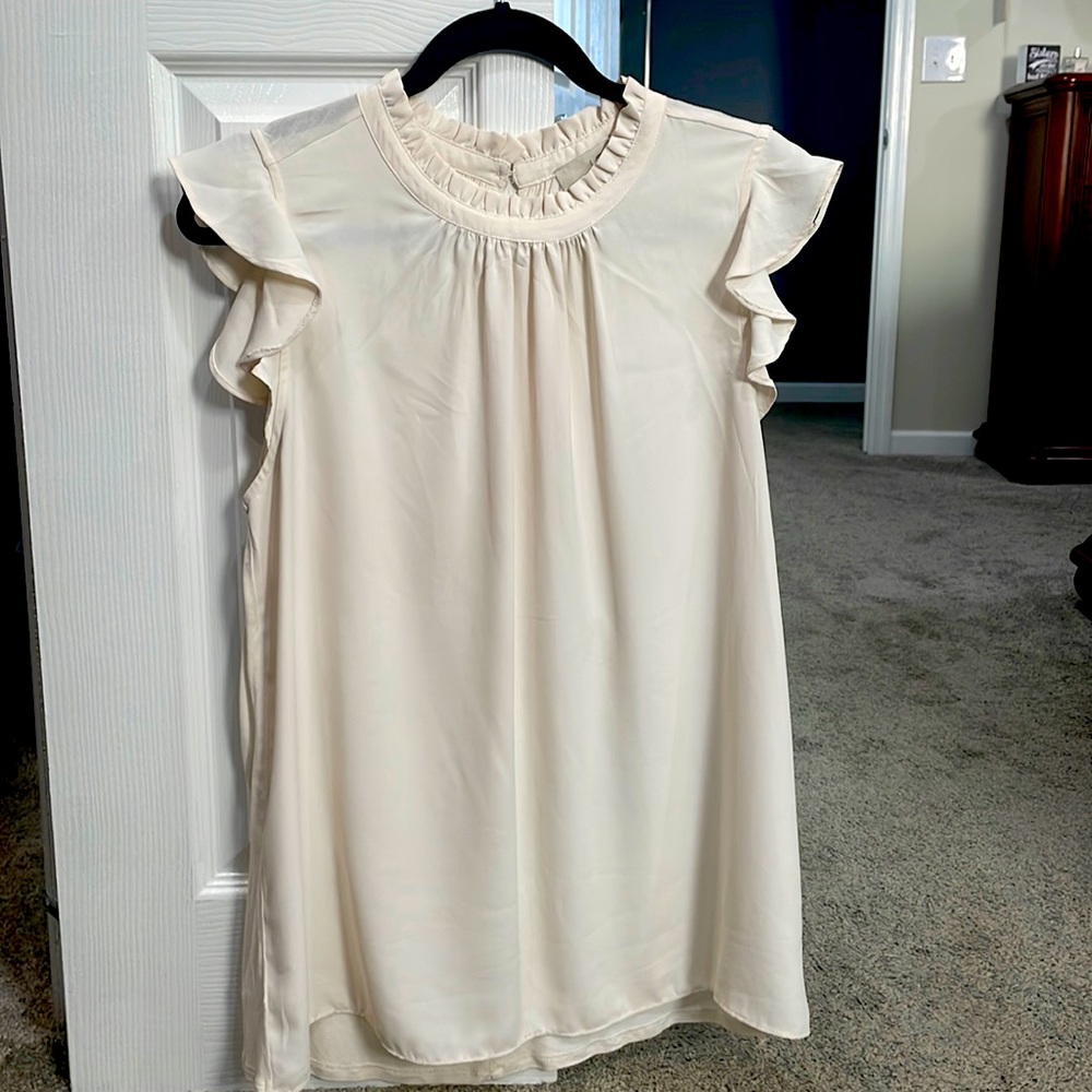Cream loft blouse